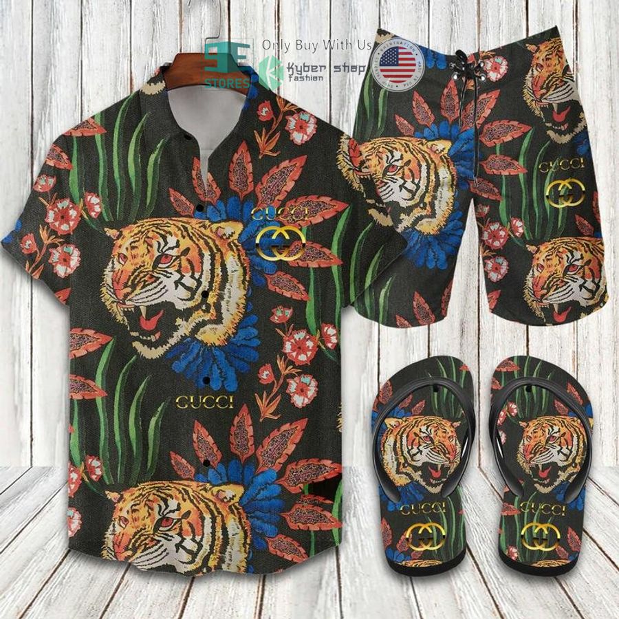 gucci tiger hawaii shirt shorts 1 16091