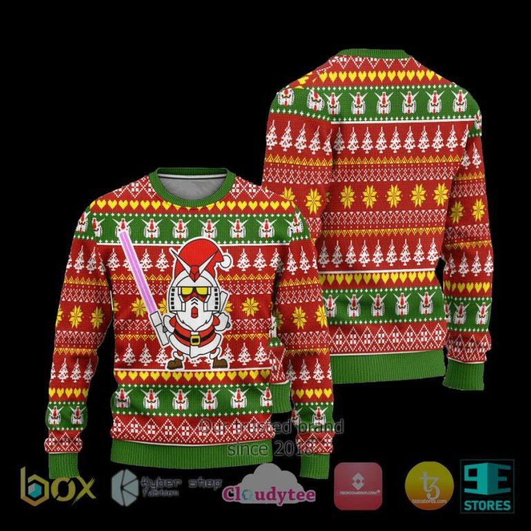 gundam anime santa xmas ugly christmas sweater 3 32798