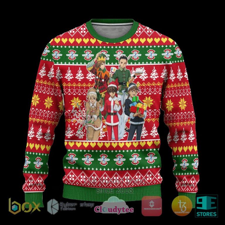 gundam team anime xmas ugly christmas sweater 1 34054