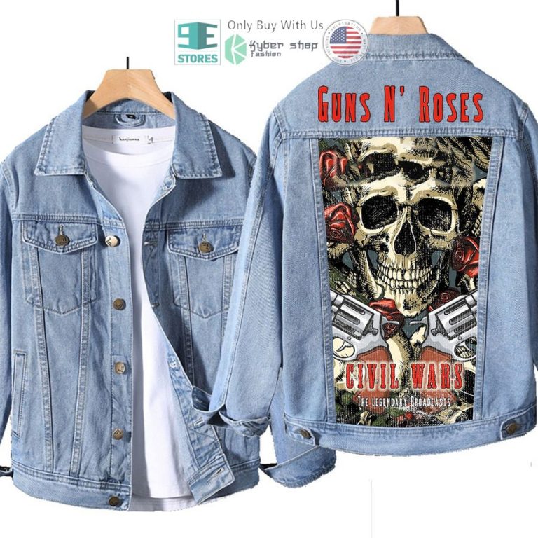 guns n roses band civil wars album denim jacket 1 75970