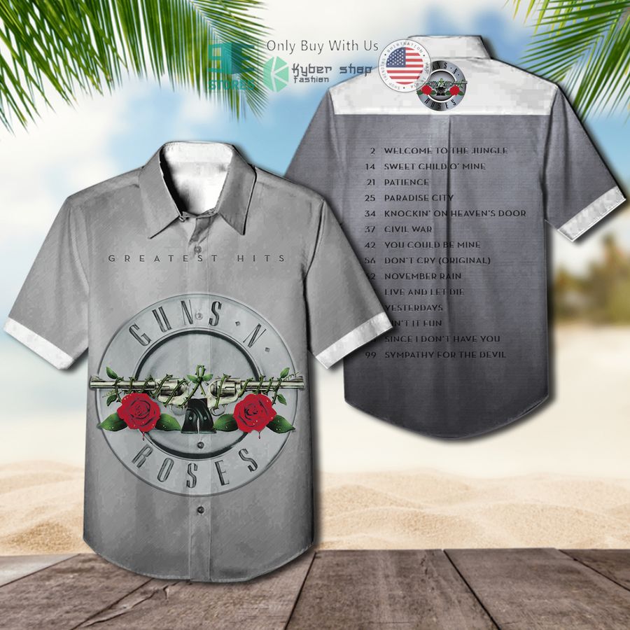 guns n roses band greatest hitss album hawaiian shirt 1 33666