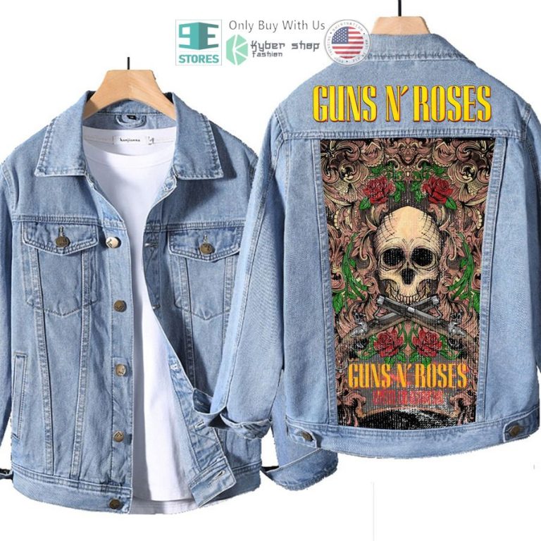 guns n roses band skull appetite for destruction album denim jacket 1 92934