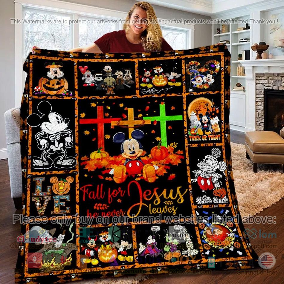 halloween mickey fall for jesus he never leaves quilt 1 16342