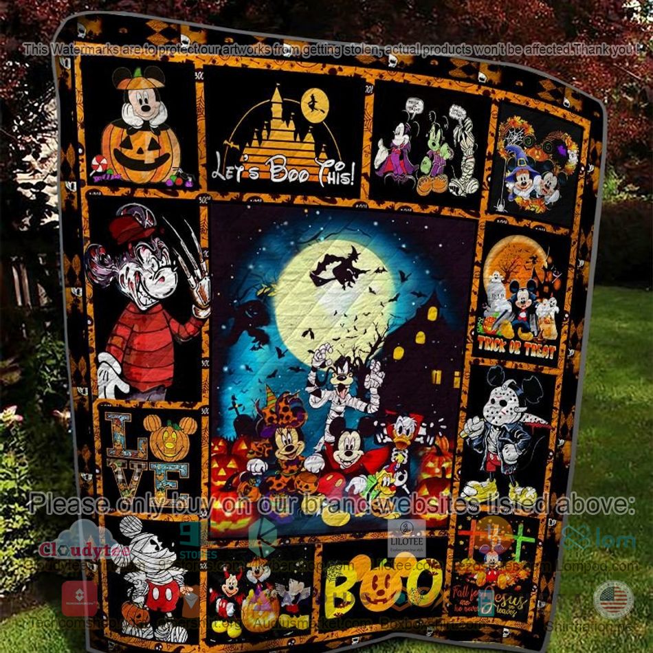 halloween mickey mouse and friends quilt 2 50491