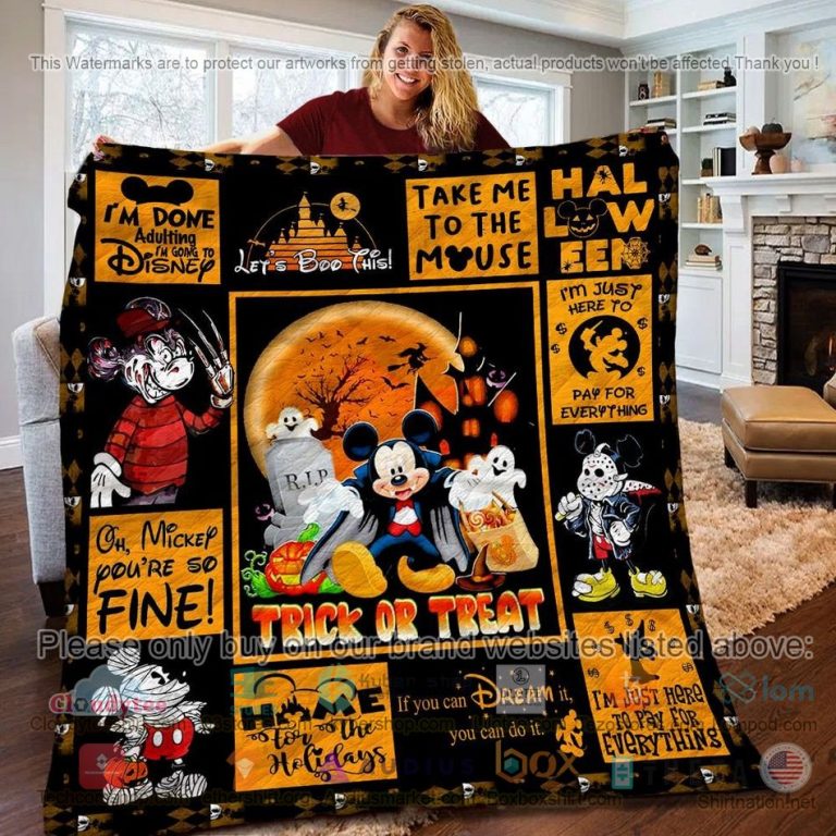 halloween mickey mouse disney trick or treat quilt 1 43863