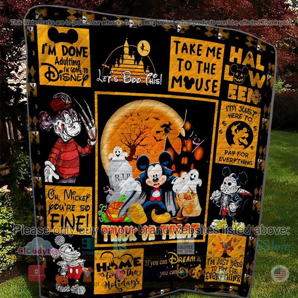 halloween mickey mouse disney trick or treat quilt 2 63805