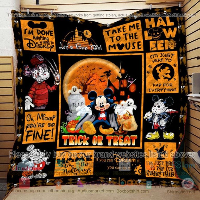 halloween mickey mouse disney trick or treat quilt 3 41343