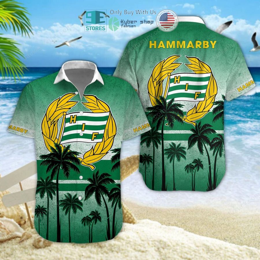 hammarby fotboll green hawaii shirt shorts 1 53132