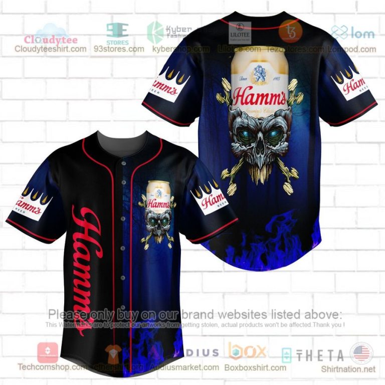 hamms skull head baseball jersey 1 75382