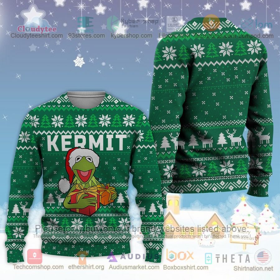 happy frog kermit christmas sweatshirt sweater 1 38398