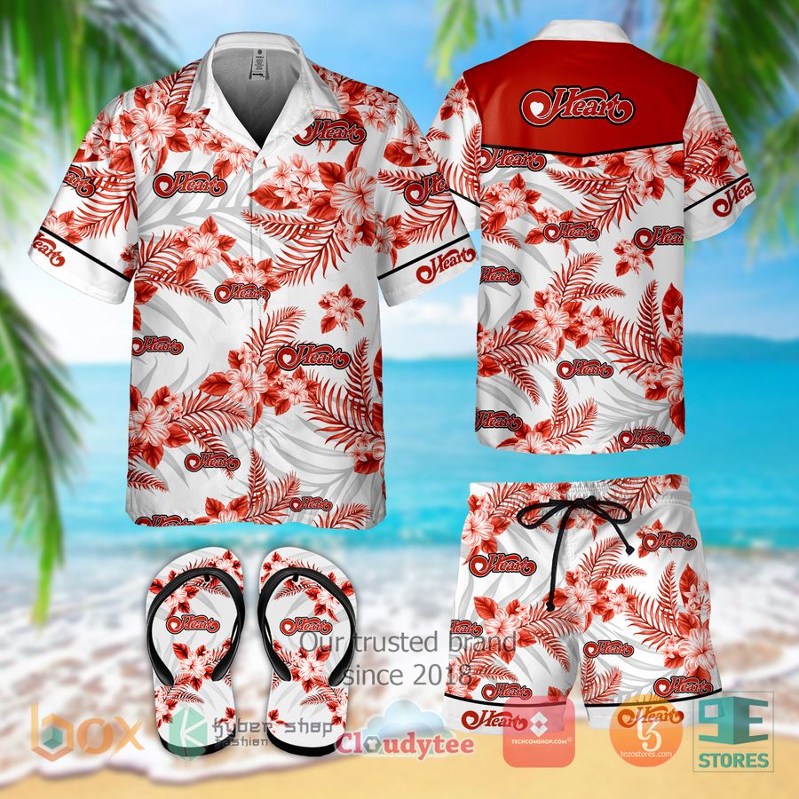 heart band hawaiian shirt shorts 1 45394