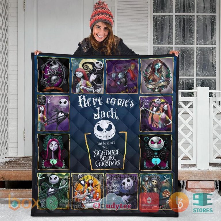 here comes jack the nightmare before christmas quilt blanket 3 1244