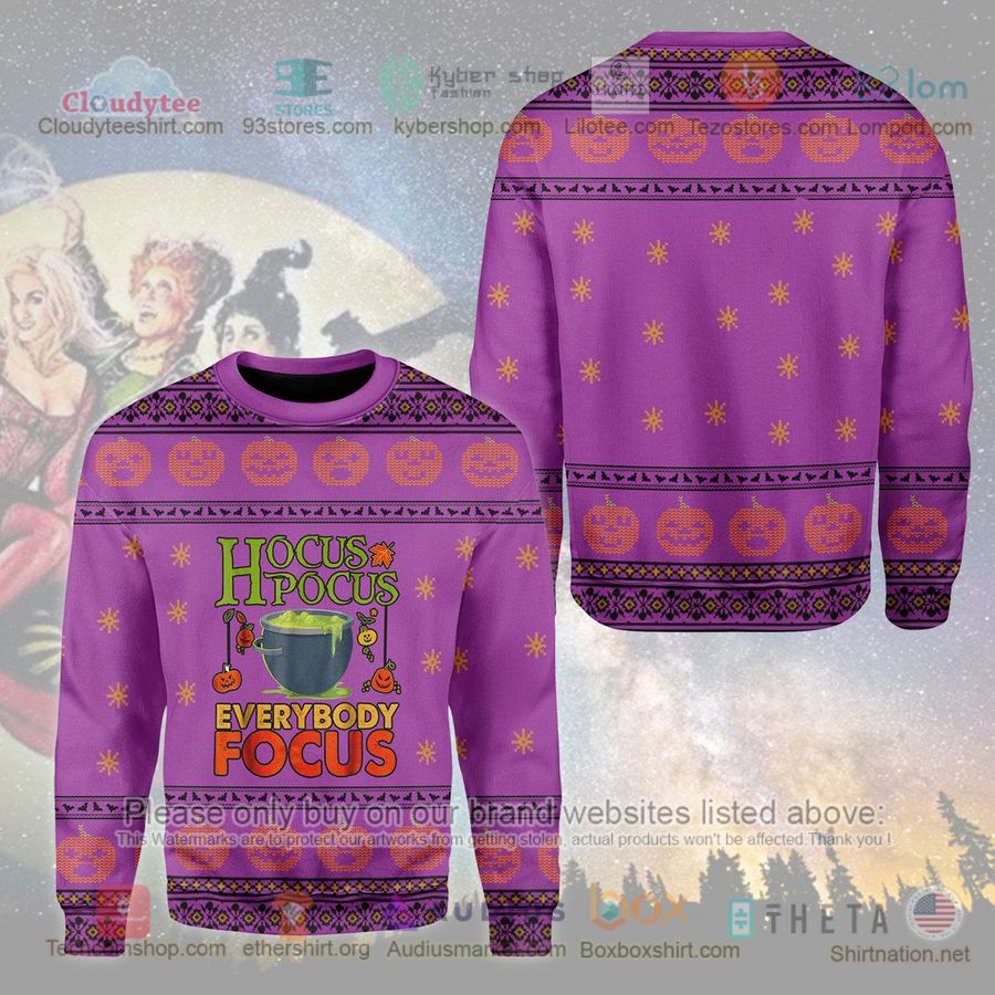 hocus pocus everybody focus pumpkin sweatshirt sweater 1 68108
