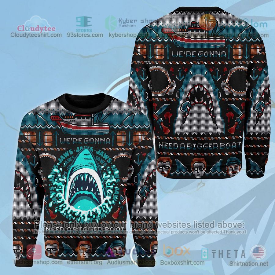 horror shark were gonna need a bigger boat sweatshirt sweater 1 50799
