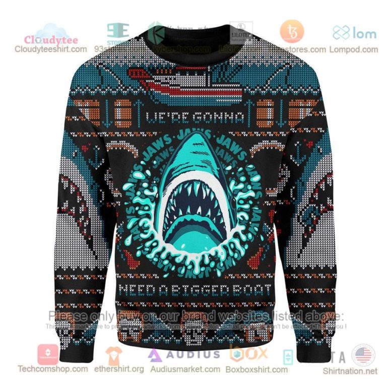 horror shark were gonna need a bigger boat sweatshirt sweater 2 69679