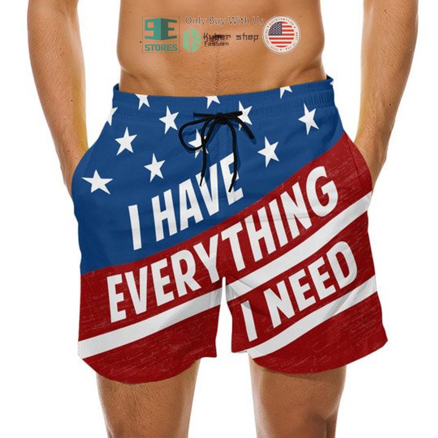 i have every thing i need i am everything american flag couple shorts 2 61645