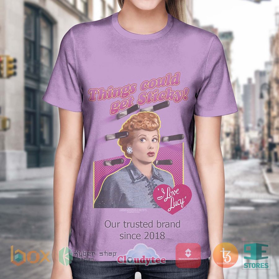 i love lucy things could get sticky 3d t shirt 1 42080