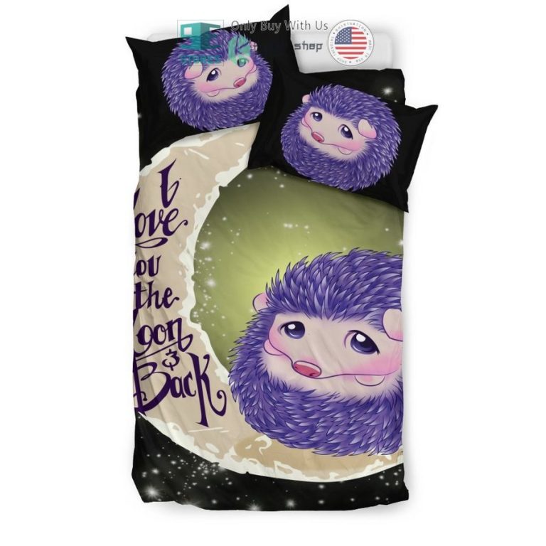 i love you to the moon back cute hedgehog bedding set 2 18815