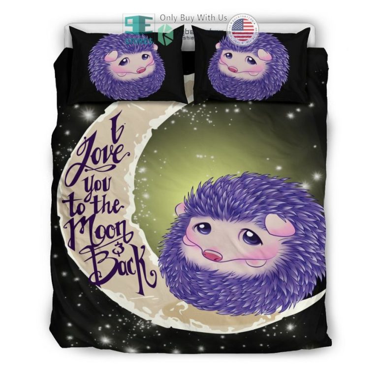 i love you to the moon back cute hedgehog bedding set 3 17770