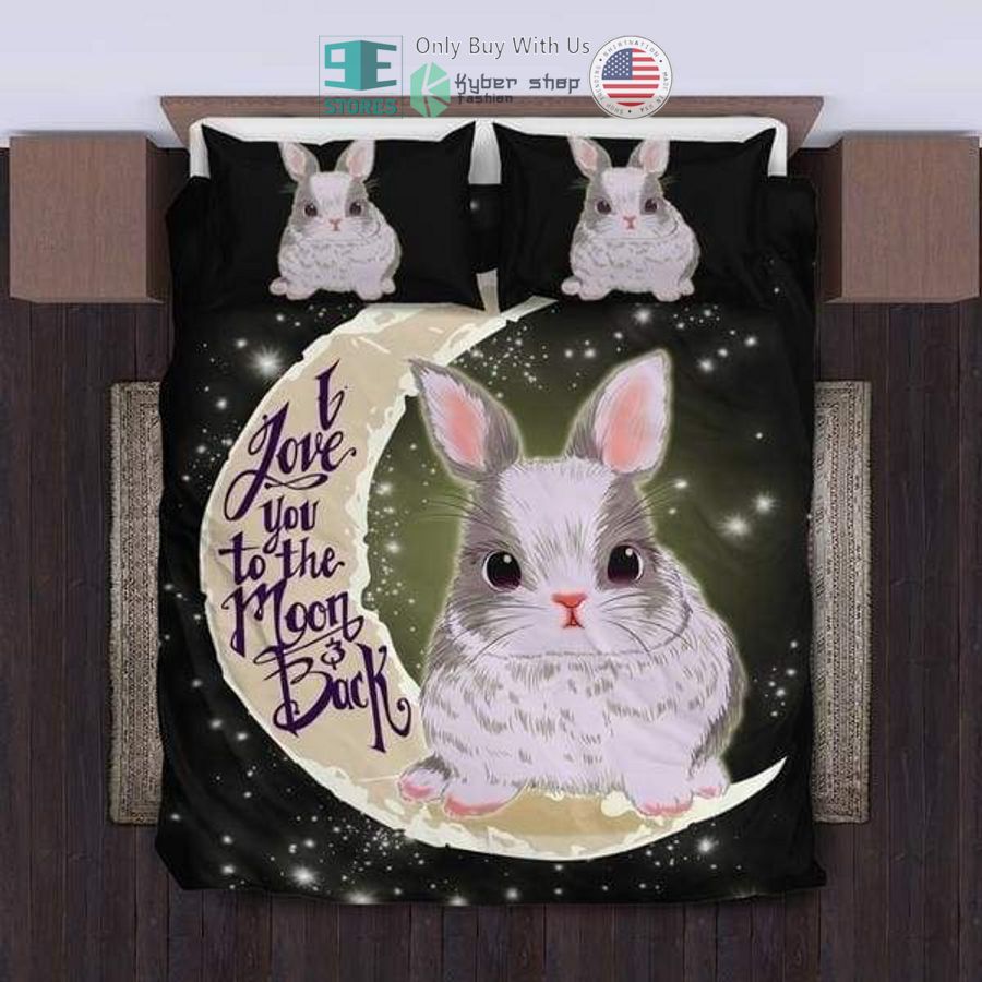 i love you to the moon back cute rabbit bedding set 1 69201