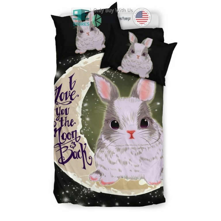 i love you to the moon back cute rabbit bedding set 2 25667