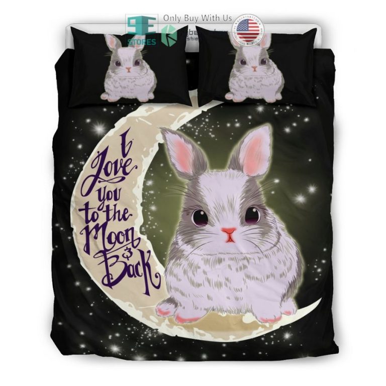 i love you to the moon back cute rabbit bedding set 3 29285