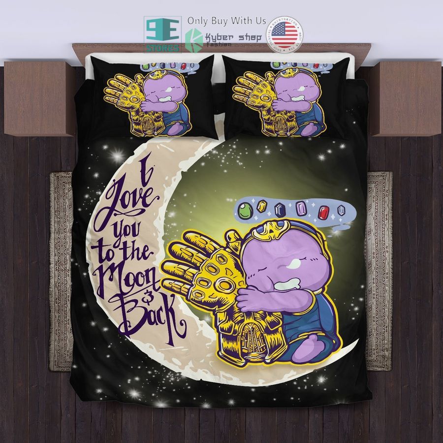 i love you to the moon back cute thanos bedding set 1 62162