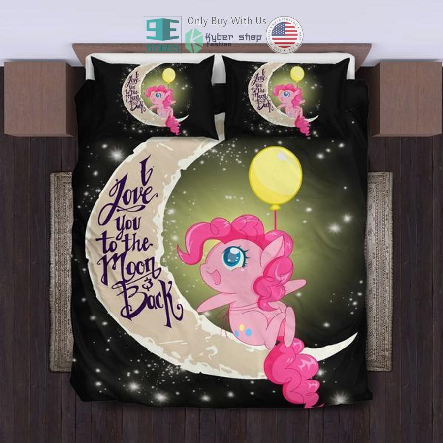 i love you to the moon back pony unicorn bedding set 1 30551