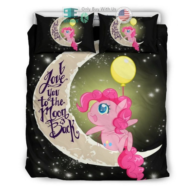 i love you to the moon back pony unicorn bedding set 3 7793