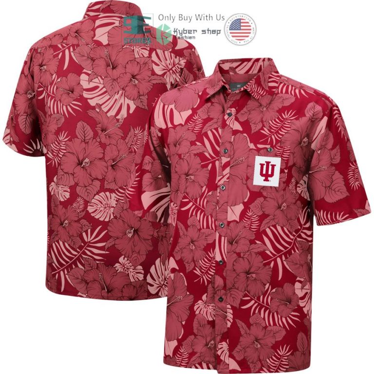 indiana hoosiers colosseum the dude camp crimson hawaiian shirt 1 99586