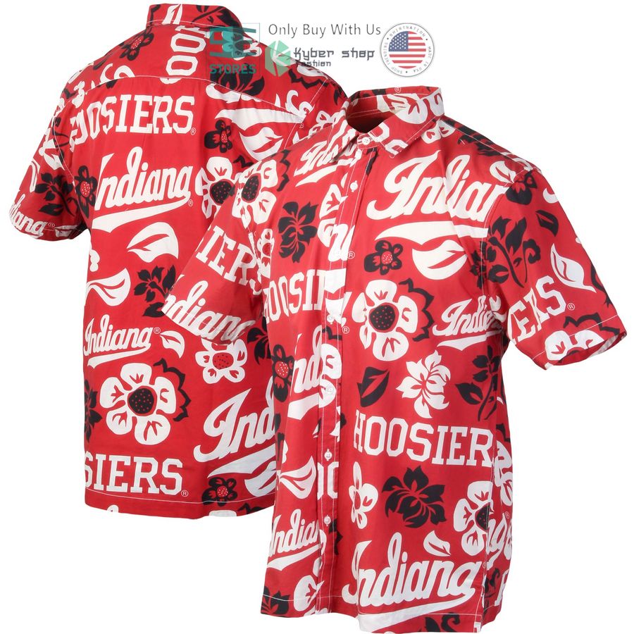 indiana hoosiers wes willy floral crimson hawaiian shirt 1 31632