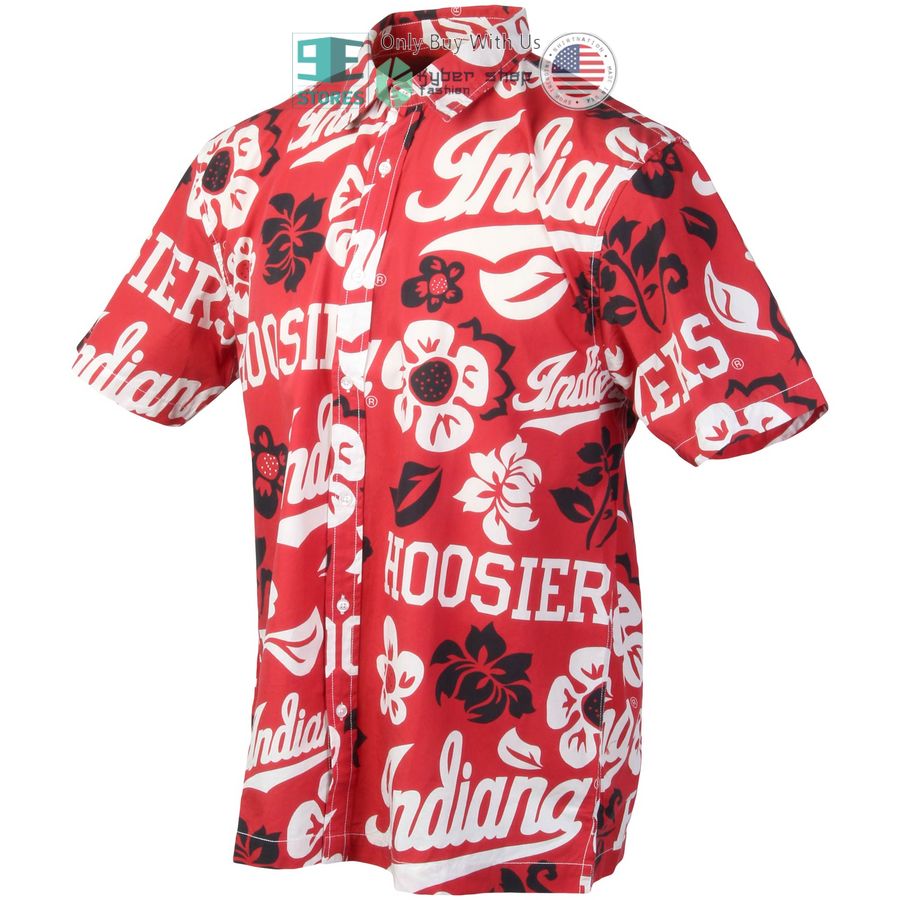 indiana hoosiers wes willy floral crimson hawaiian shirt 2 49538