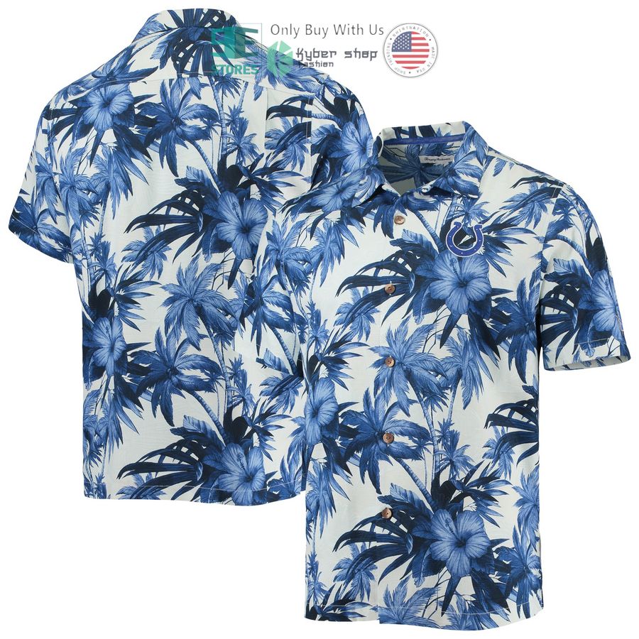 indianapolis colts tommy bahama sport harbor island hibiscus camp royal hawaiian shirt 1 62239