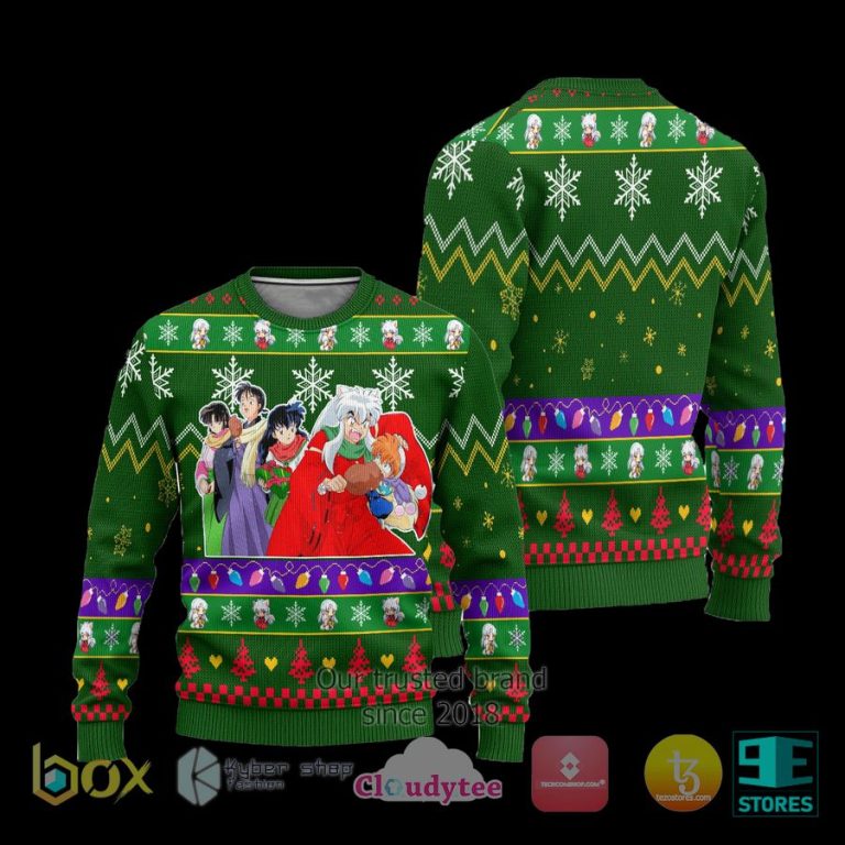 inuyasha anime inuyasha xmas ugly christmas sweater 3 41849