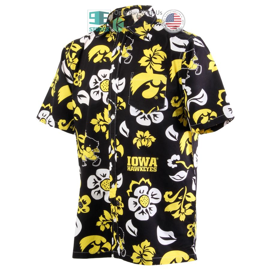 iowa hawkeyes wes willy floral black hawaiian shirt 2 28091