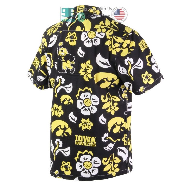 iowa hawkeyes wes willy floral black hawaiian shirt 3 899