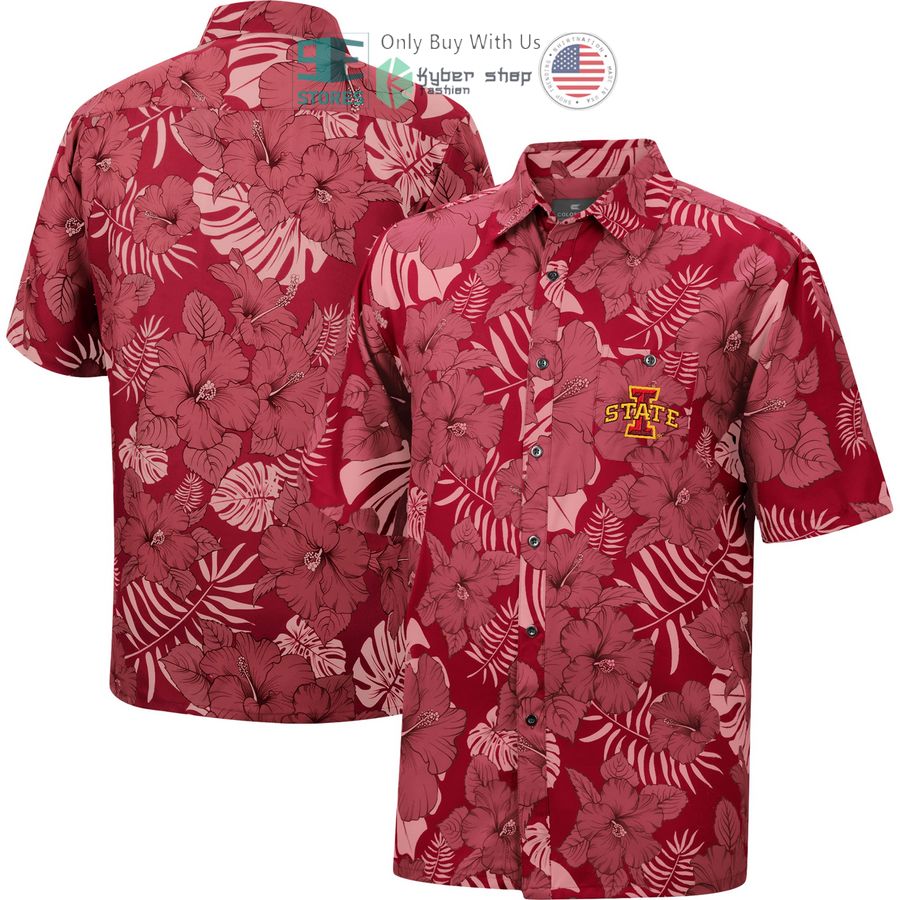 iowa state cyclones colosseum the dude camp cardinal hawaiian shirt 1 82404