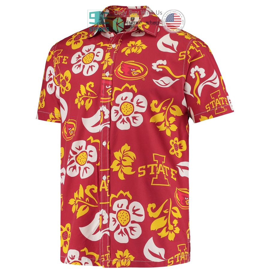 iowa state cyclones wes willy floral cardinal hawaiian shirt 2 81655