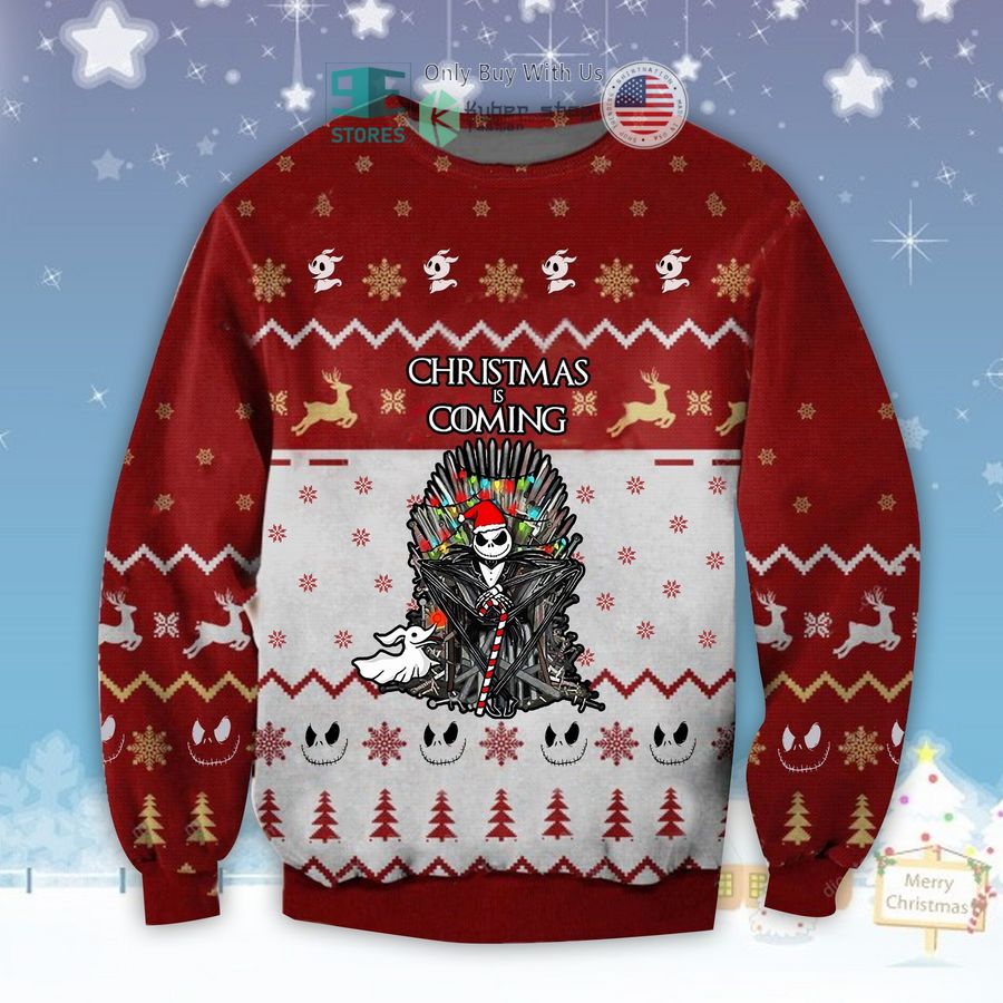 jack skellington christmas is coming sweatshirt sweater 1 12002