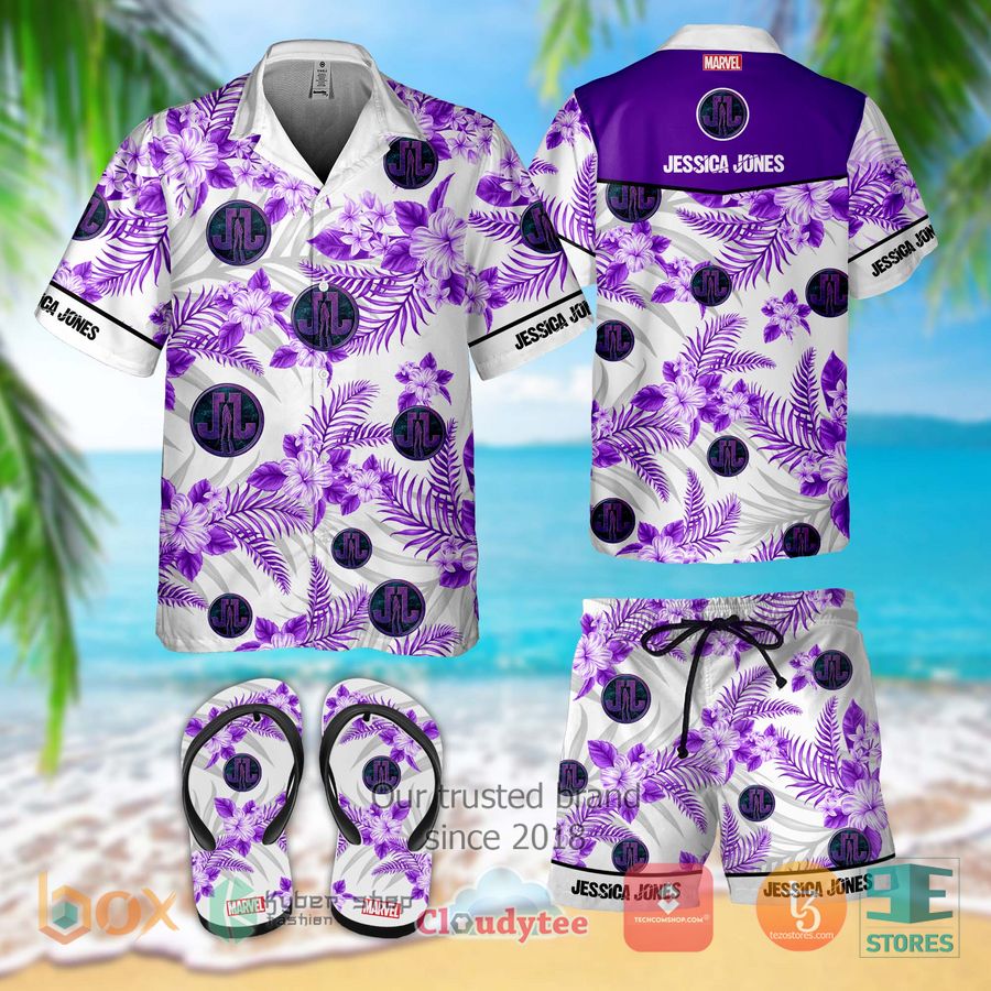 jessica jones marvel hawaiian shirt shorts 1 85932