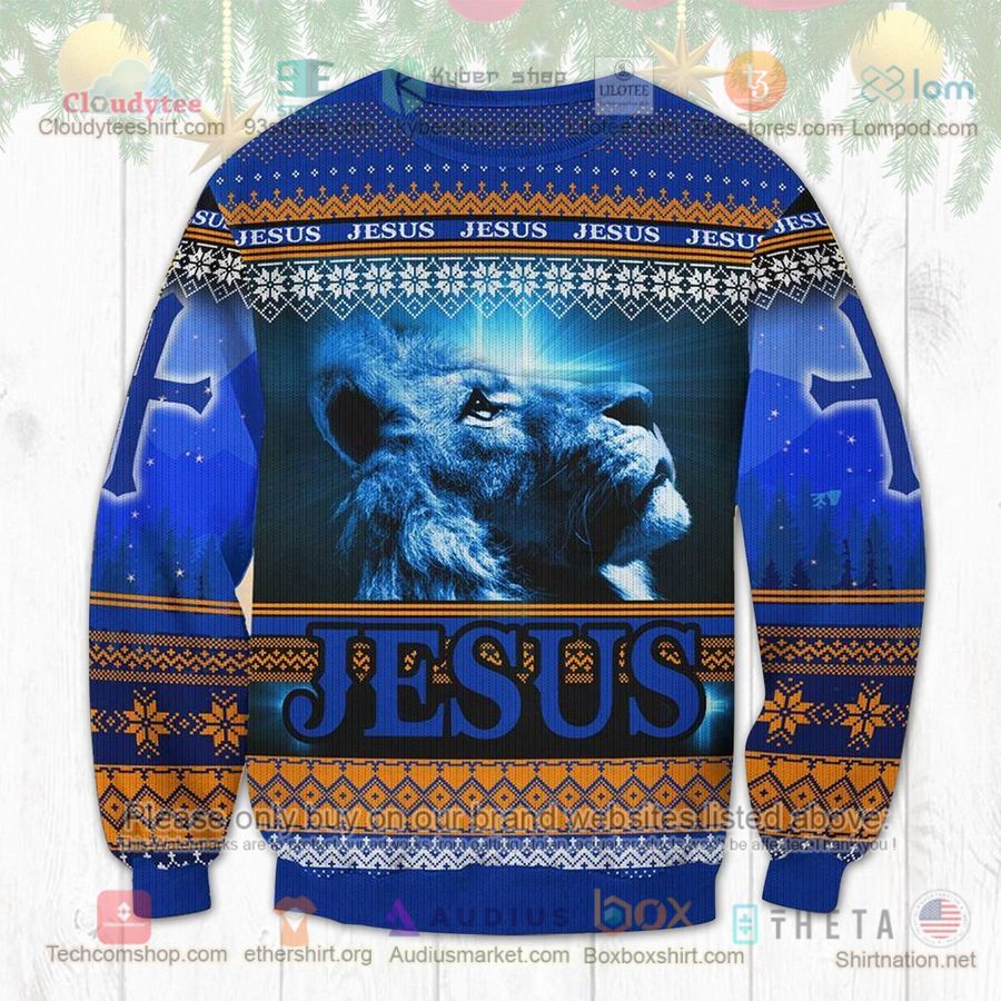 jesus lion christmas sweatshirt sweater 1 88162