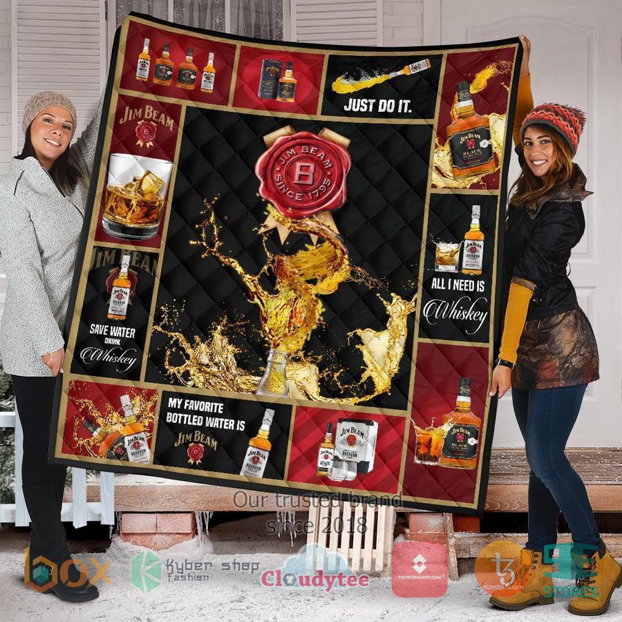 jim beam all i need is whisky quilt blanket 1 62450