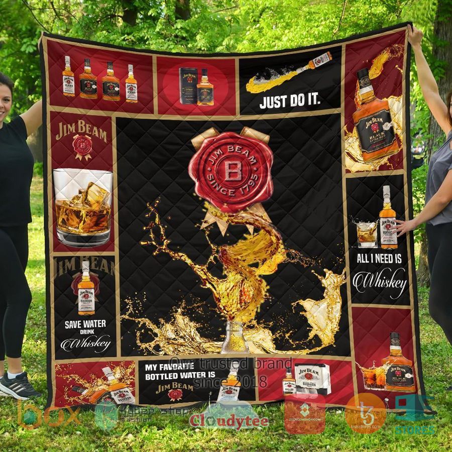 jim beam all i need is whisky quilt blanket 2 36827