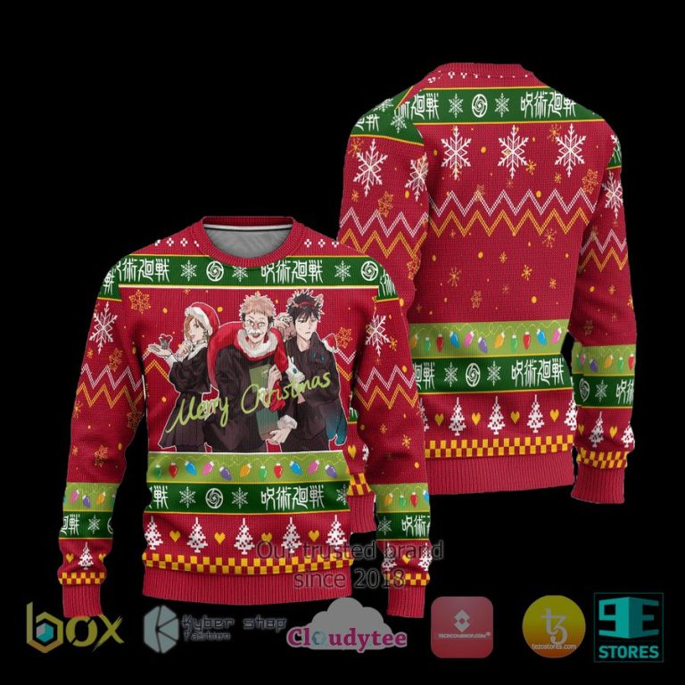 jujutsu kaisen xmas ugly christmas sweater 3 17019