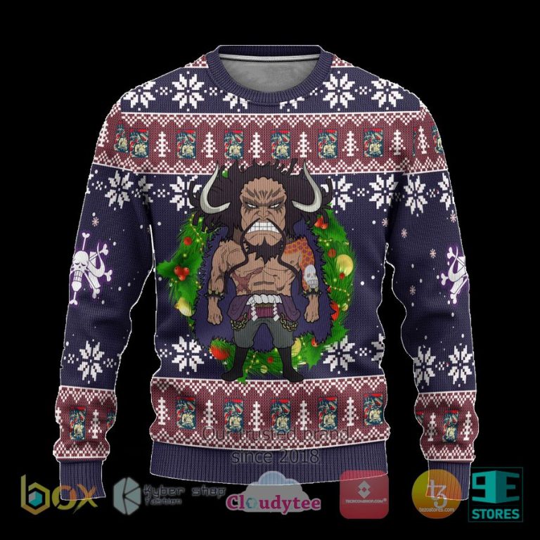 kaido one piece anime ugly christmas sweater 1 33093