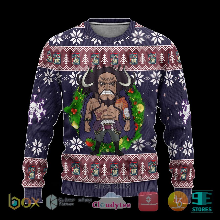 kaido one piece anime ugly christmas sweater 1 33093