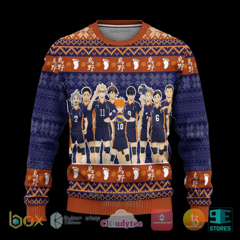 karasuno high haikyuu anime xmas ugly christmas sweater 1 21714