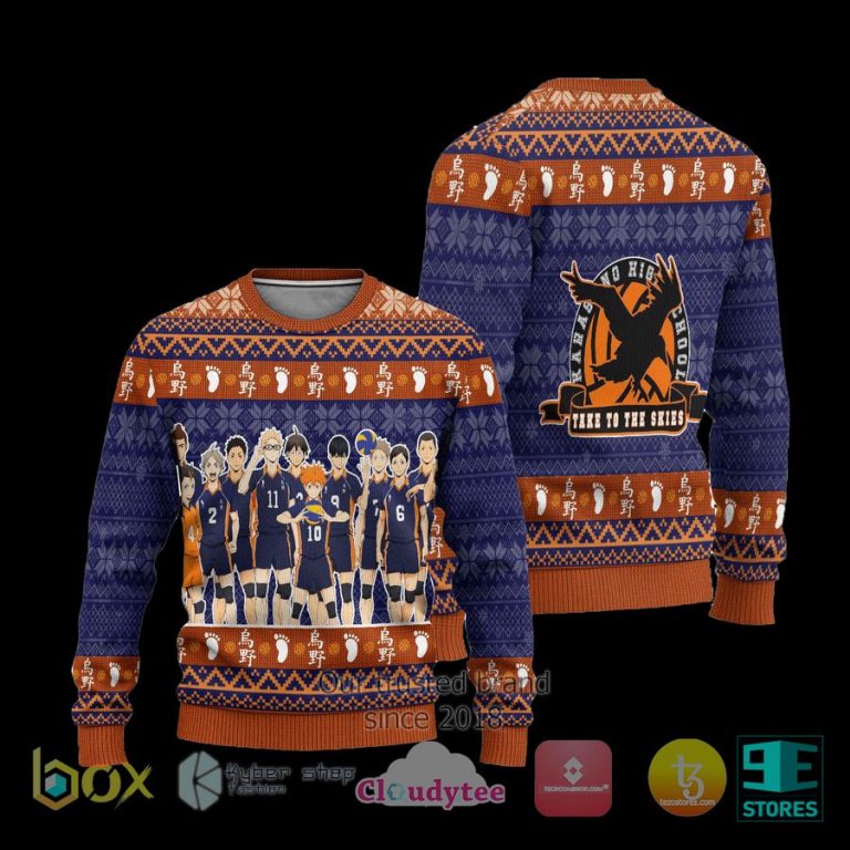 karasuno high haikyuu anime xmas ugly christmas sweater 3 22810