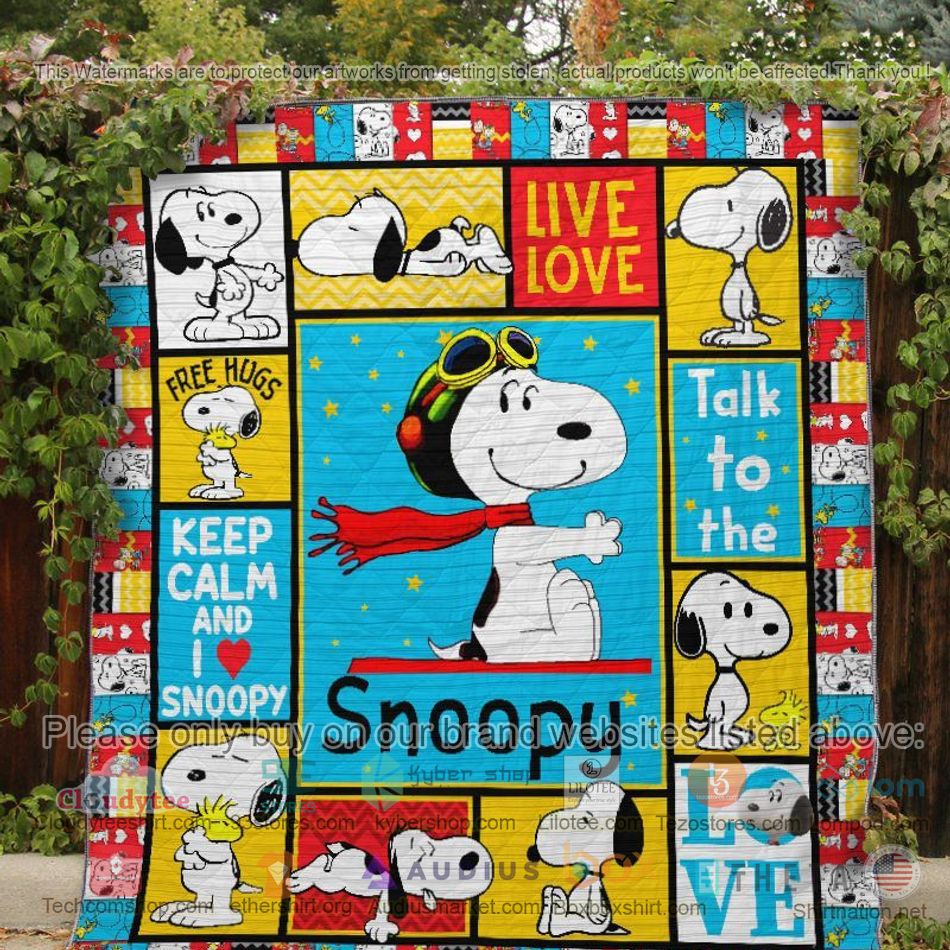 keep calm and i love snoopy quilt 2 374