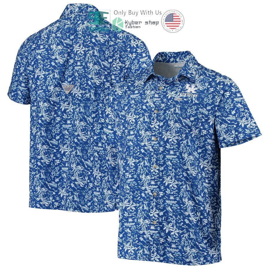 kentucky wildcats columbia super slack tide royal hawaiian shirt 1 48101